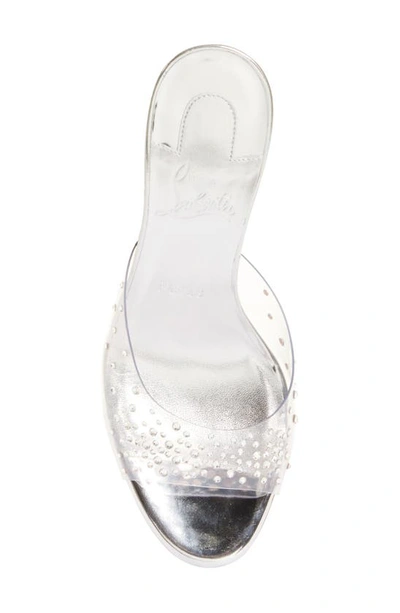 Shop Christian Louboutin Dégradé Crystal Clear Sandal In Version Silver