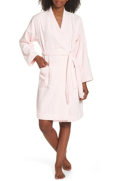 Shop Ugg Lorie Terry Short Robe In Seashell Pink