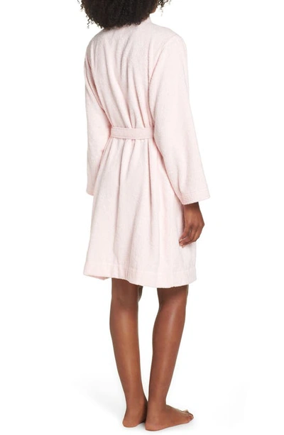 Shop Ugg Lorie Terry Short Robe In Seashell Pink