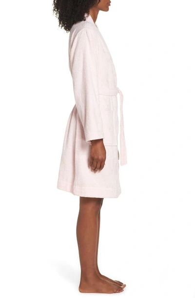 Shop Ugg Lorie Terry Short Robe In Seashell Pink