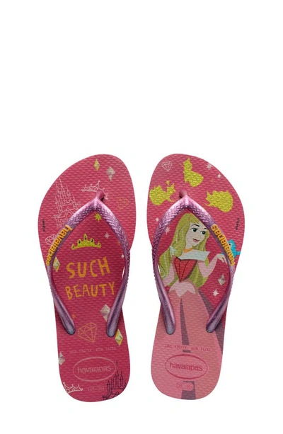 Havaianas Disney Princess Flip Flop In Crystal Rose