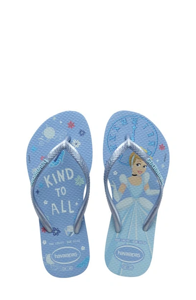 Shop Havaianas Disney Princess Flip Flop In Blue Water