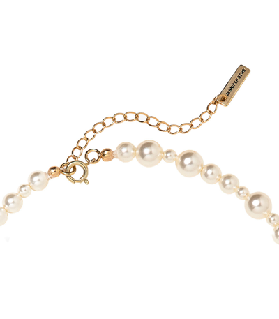 Shop Jennifer Behr Bailey Necklace In Pearl