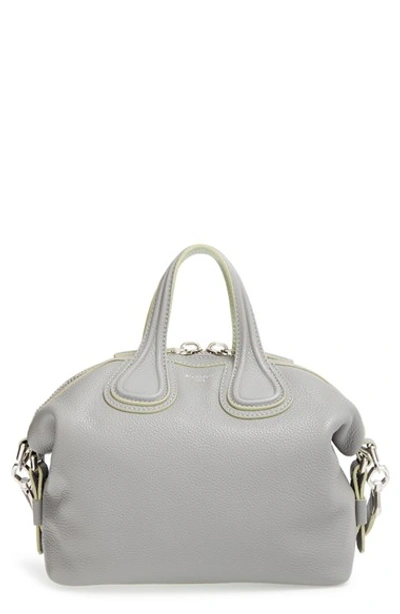 Shop Givenchy 'small Nightingale' Leather Satchel In Pearl Grey
