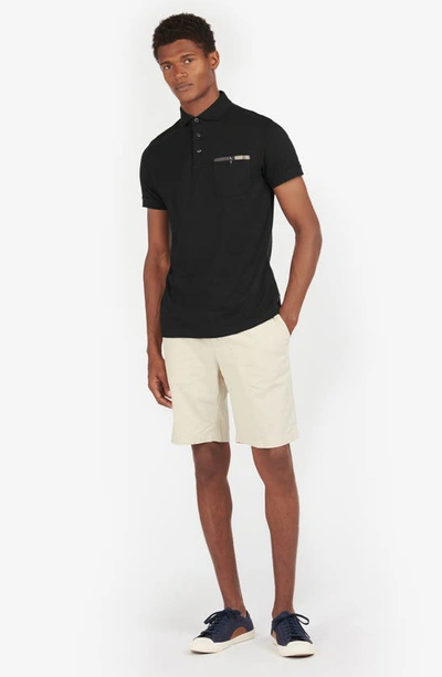 Shop Barbour Corpatch Polo Shirt In Black