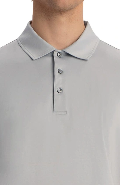 Shop Bugatchi Ooohcotton® Solid Polo In Platinum