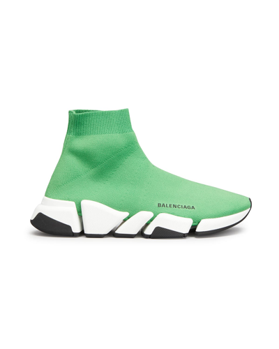 Shop Balenciaga Men's Speed Lt. 20 Knit Sock Trainer Sneakers In Green