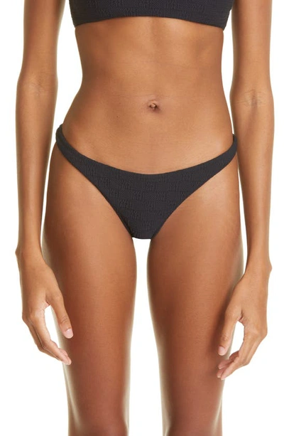 Shop Alexander Wang Logo Jacquard Bikini Bottoms In Black