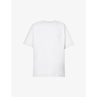 Shop Stussy Stock Logo-print Cotton-jersey T-shirt In White