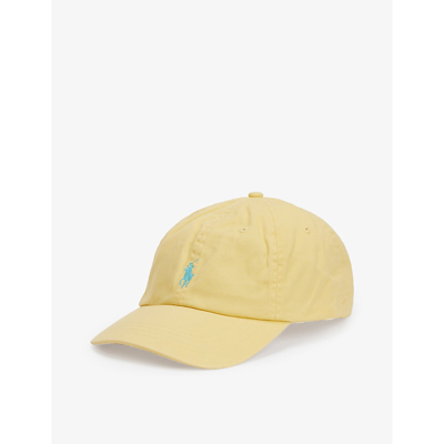 Shop Polo Ralph Lauren Classic Sport Logo-embroidered Cotton-twill Cap In Empire Yellow