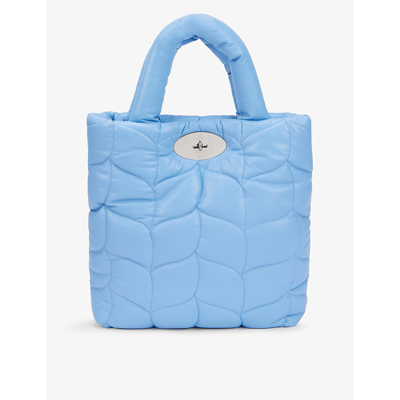 Shop Mulberry Women's Cornflower Blue Big Softie Leather Tote Bag