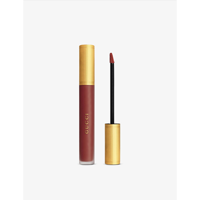 Shop Gucci 521 Nellie Cherry Rouge À Lèvres Liquide Matte Lipstick