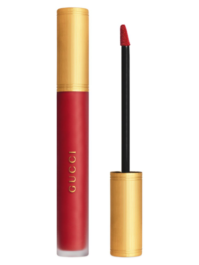 Shop Gucci Women's Rouge À Lèvres Liquid Matte Lipstick In Red