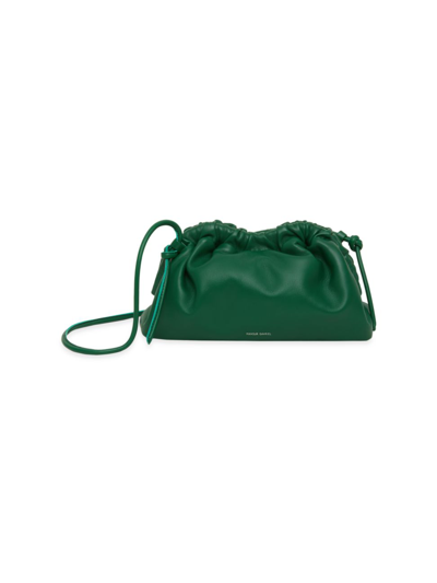 Shop Mansur Gavriel Women's Mini Cloud Leather Clutch In Leaf Green