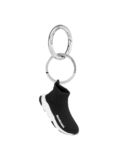 Shop Balenciaga Speed Sneaker Keyring In Black White