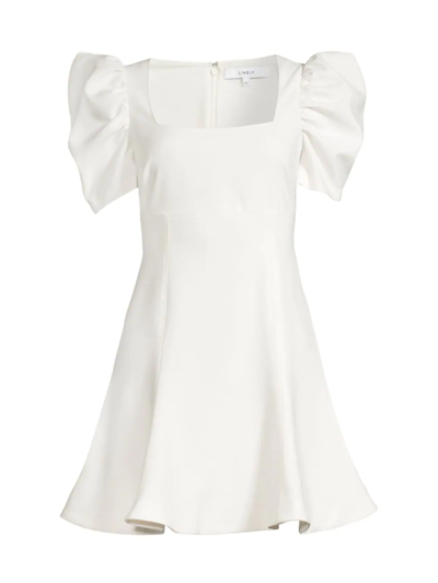 Shop Likely Women's Alia Fit-&-flare Mini Dress In White