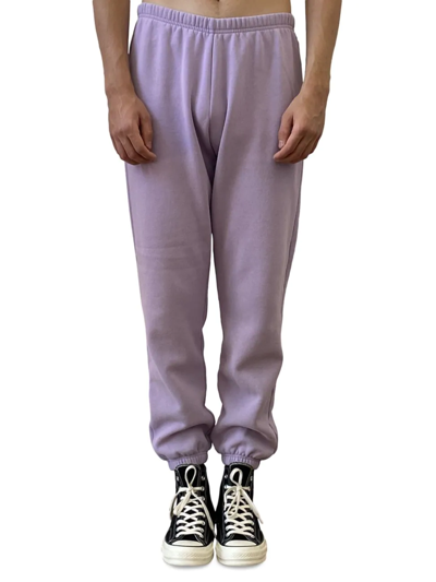 Shop Erl Men's Knit Jogger Sweatpants In Purple