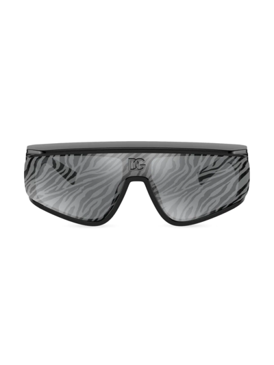 Shop Luxottica Men's Dg6177 46mm Mask Sunglasses In Black