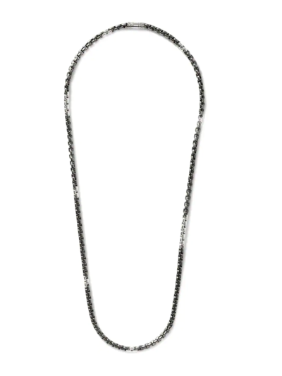 Shop John Hardy Men's Industrial Box Chain Necklace In Silver