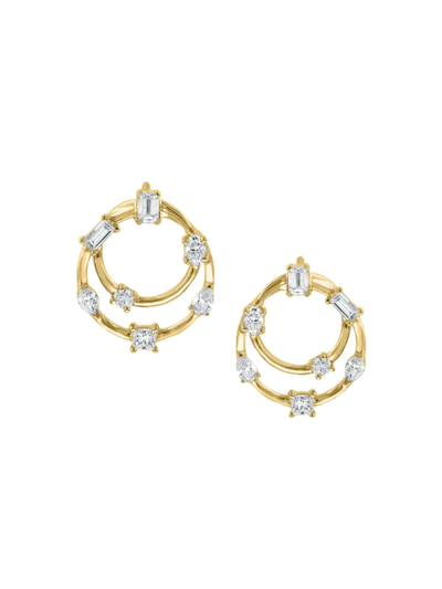 Shop Saks Fifth Avenue Women's 14k Yellow Gold 0.68 Tcw Diamond Earrings