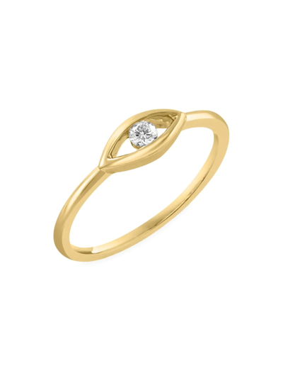 Shop Saks Fifth Avenue Women's 14k Yellow Gold & 0.08 Tcw Diamond Ring