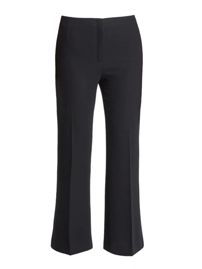 Shop Santorelli Women's Izzy Flat-front Cropped Pants In Black