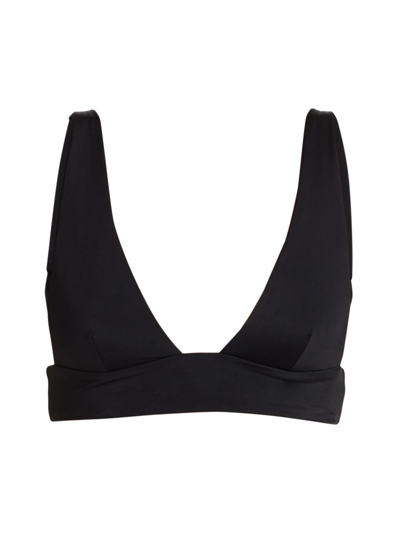 Shop Onia Women's Mallory V-neck Bikini Top In Black