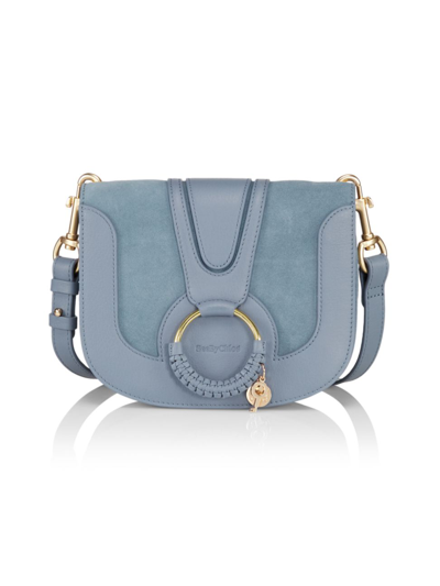 Shop See By Chloé Women's Small Hana Leather Crossbody Bag In Stormy Sky