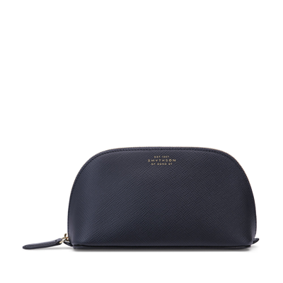 Shop Smythson Cosmetic Case In Panama In Navy