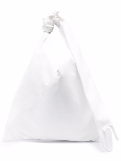 Shop Mm6 Maison Margiela Glove Japanese Handbag In White