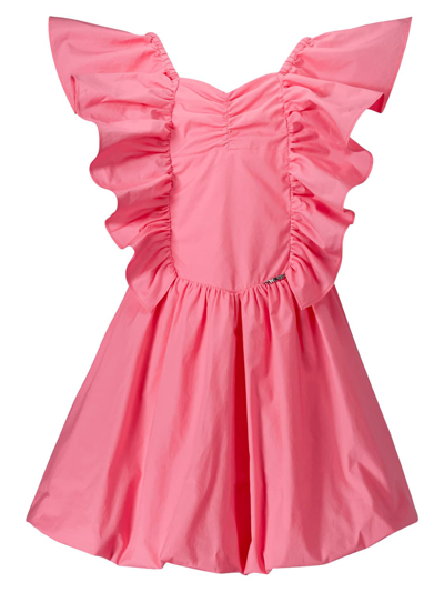 Shop Twinset Kids Dress For Girls In Fuchsia