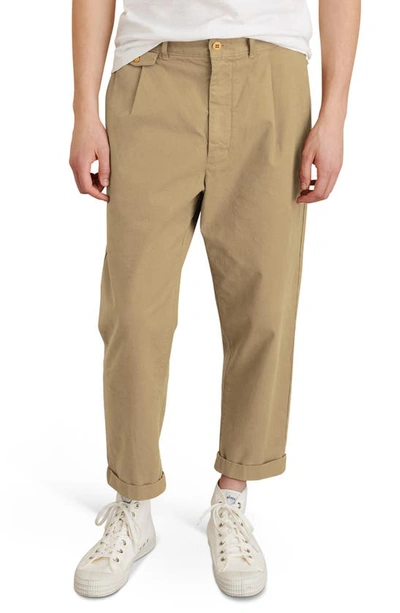 Shop Alex Mill Standard Pleated Straight Leg Chinos In Vintage Khaki