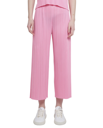 Shop Issey Miyake Pleats Please Pink Pleated Trousers