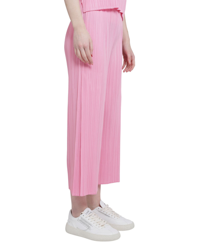 Shop Issey Miyake Pleats Please Pink Pleated Trousers