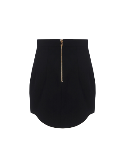 Shop Balmain Skirt In Noir