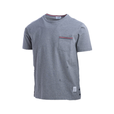 Shop Thom Browne Cotton T-shirt In Light Grey