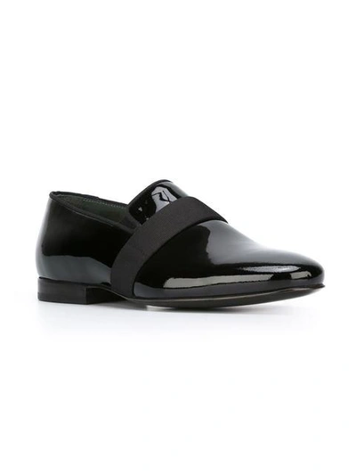 Shop Lanvin Band Detail Loafers - Black