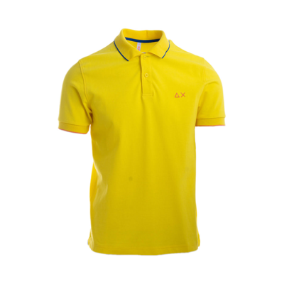 Shop Sun 68 Sun68 Cotton Polo Shirt In Yellow