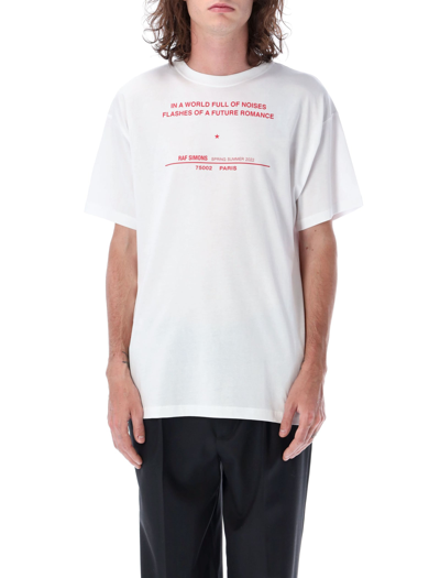 Shop Raf Simons Tour T-shirt In White