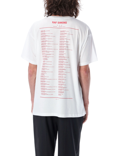 Shop Raf Simons Tour T-shirt In White