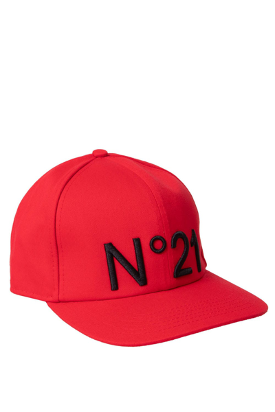 Shop N°21 Baseball Hat With Logo In Red