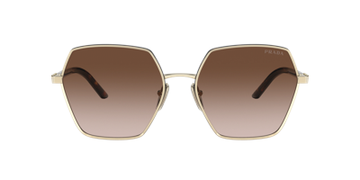 Prada Pr 56ys Oversize-frame Sunglasses In Brown Gradient