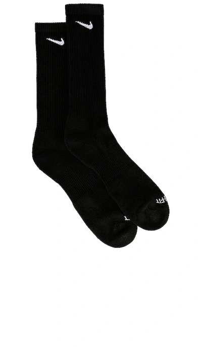 Shop Nike Everyday Plus Cushioned Socks In Black & White