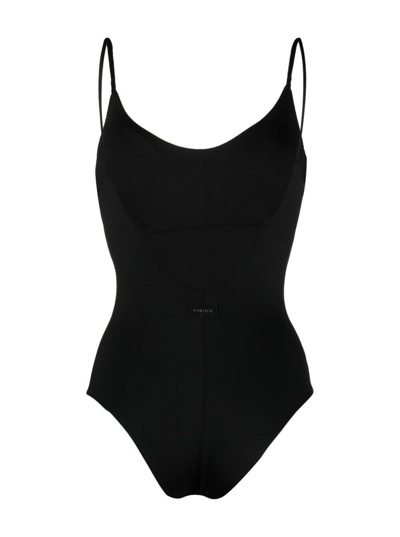 Shop Fisico Woman's  Black Stretch Fabric One-piece Swimsuit