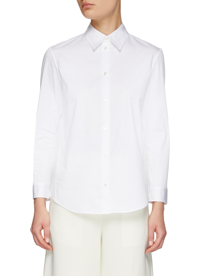 Shop The Row 'petra' Spread Collar Poplin Shirt In White