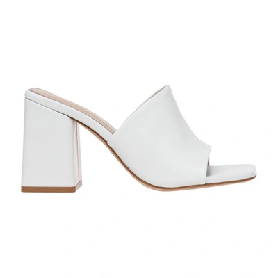 Shop Gianvito Rossi Wynn Heeled Mules In White