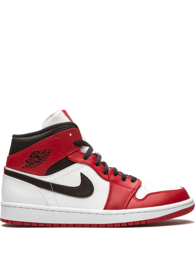 Shop Jordan Air  1 Mid "chicago 2020" Sneakers In White