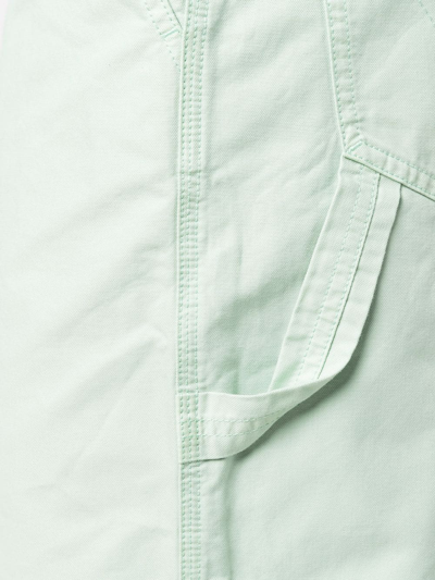 Ami Alexandre Mattiussi Wide-leg Loop-strap Bermuda Shorts In Green