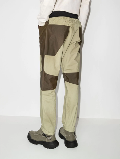 Shop Arnar Mar Jonsson Colour-block Straight-leg Trousers In Neutrals