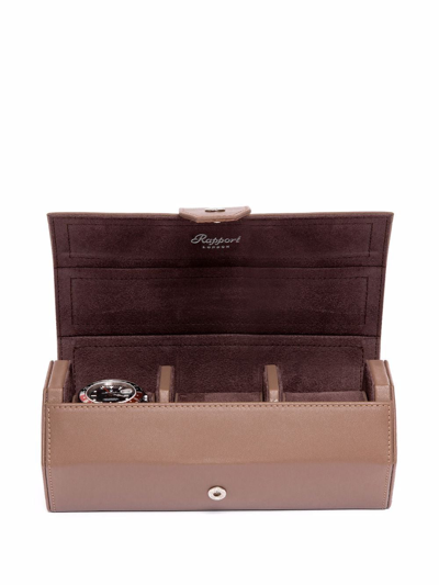Rapport Three-watch Box In Braun